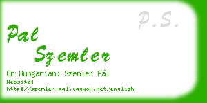 pal szemler business card